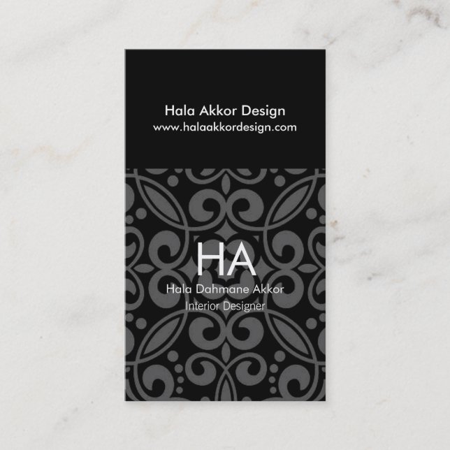 Interior Designer Business Cards (Front)