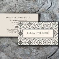 Interior Designer Charcoal Grey Cream Pattern