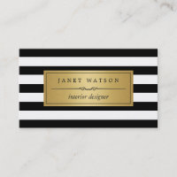 Interior Designer - Classic Black White Stripes