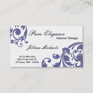 Interior Designer Damask Filigree Business Card