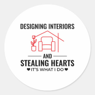Interior Designer Decoration Design Professional Classic Round Sticker