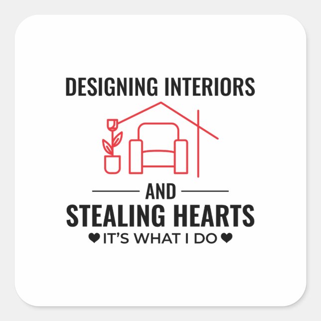Interior Designer Decoration Design Professional Square Sticker (Front)