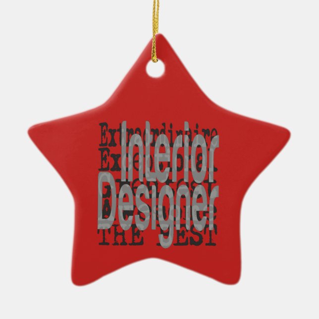 Interior Designer Extraordinaire Ceramic Tree Decoration (Front)
