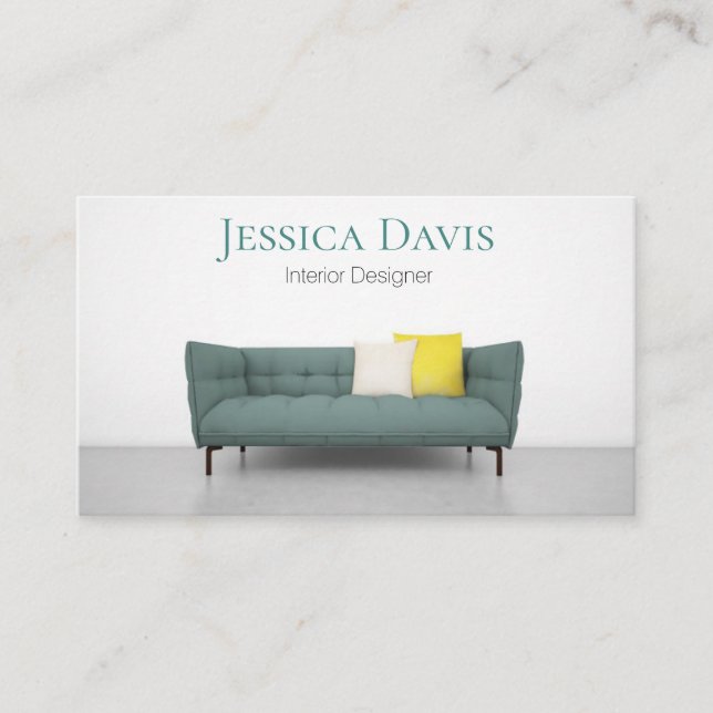 Interior Designer Furniture Business Card (Front)