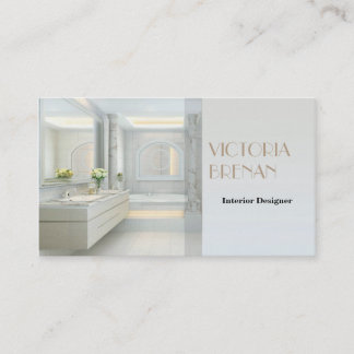 Interior Designer Furniture Light Bathroom Business Card