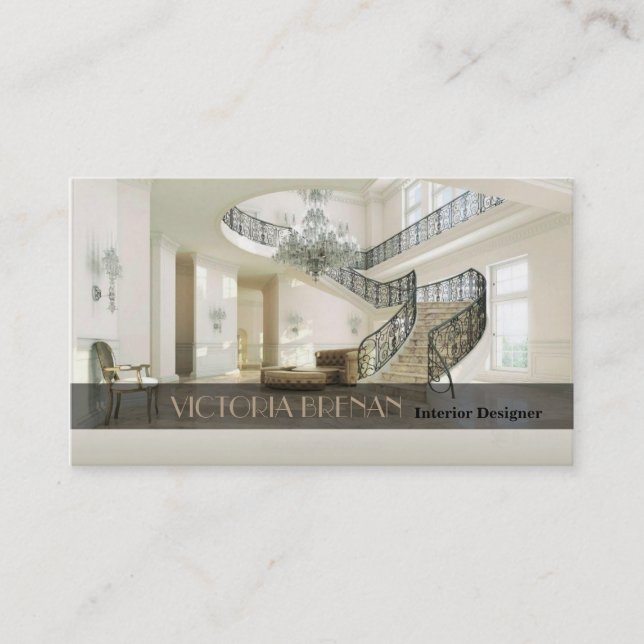 Interior Designer Furniture Living Room Decor Business Card (Front)