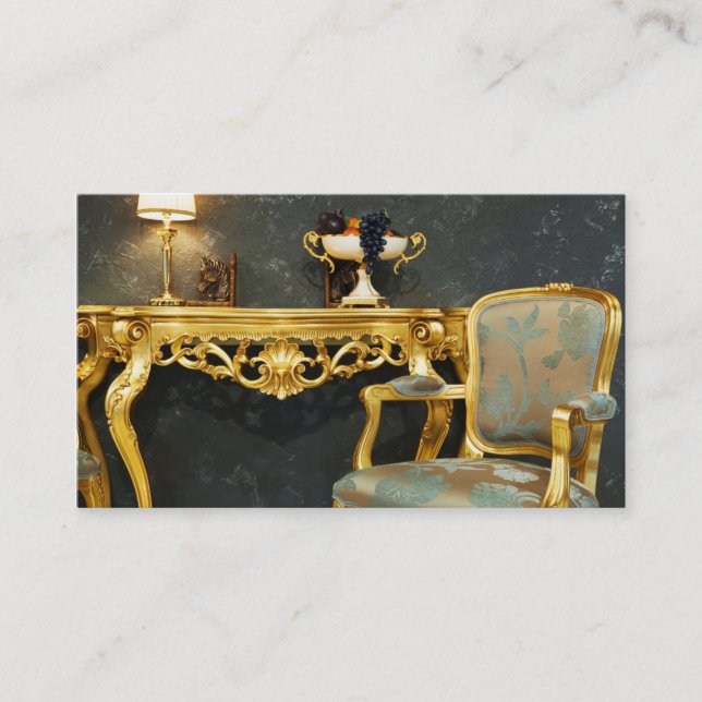 Interior Designer Furniture Style Vintage Business Card (Front)