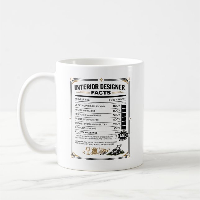 Interior Designer Gift for Design Student Coffee Mug (Left)