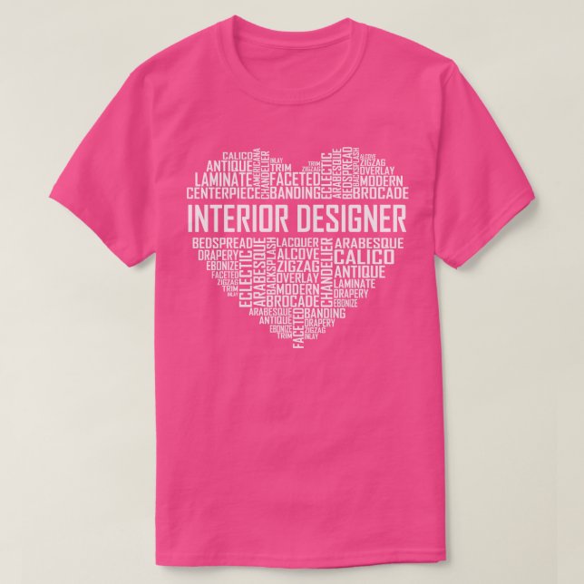 Interior Designer Heart T-Shirt (Design Front)