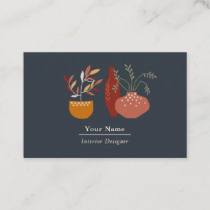 Interior designer, house plant business card