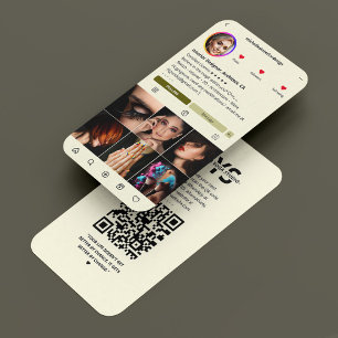 Interior Designer Instagram Light Beige Modern  Business Card