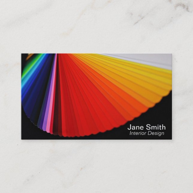 Interior Designer Interior Decorator, Colour Desig Business Card (Front)