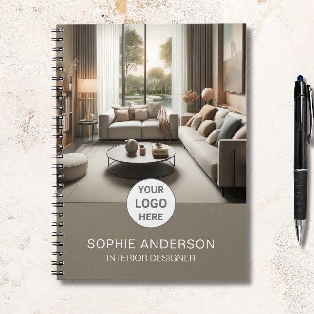 Interior Designer Logo Photo Taupe Notebook (Interior Designer Logo Photo Taupe Notebook)
