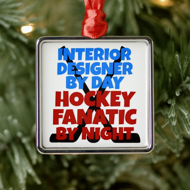 Interior Designer Loves Hockey Metal Tree Decoration (Tree)