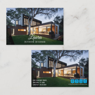 Interior Designer Modern House Business Card