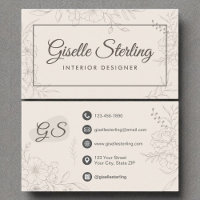 Interior Designer Neutral Ivory Floral Elegant