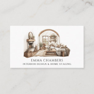 Interior Designer Room Interior Business Card