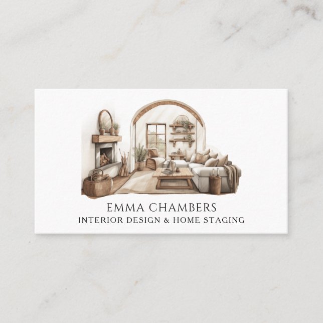 Interior Designer Room Interior Business Card (Front)