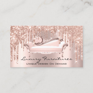 Interior Designer Unique Furnitures Rose Pink Sofa Business Card