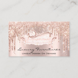 Interior Designer Unique Furnitures Rose Sofa Pink Business Card