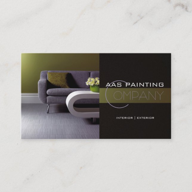 Interior, Exterior Designer Business Card (Front)