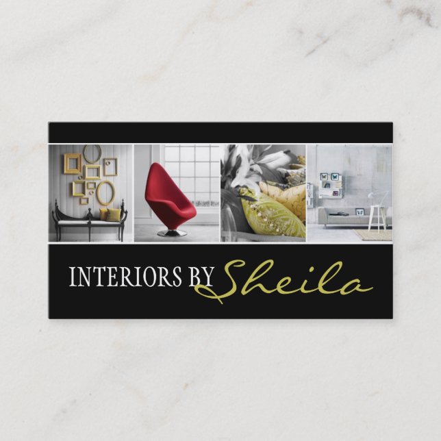 Interior Exterior Designer Furniture Store Business Card (Front)