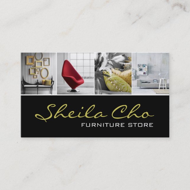 Interior Exterior Designer Furniture Store Business Card (Front)