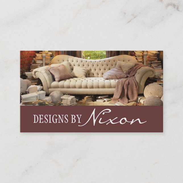 Interior Exterior Designer Furniture Store Business Card (Front)