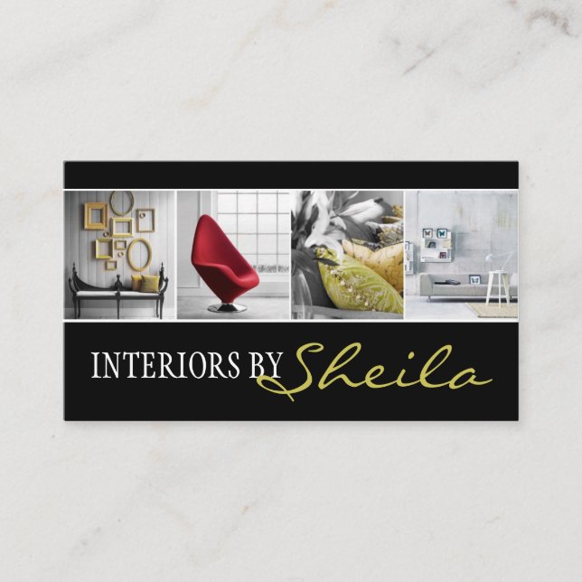 Interior Exterior Designer Furniture Store Business Card (Front)