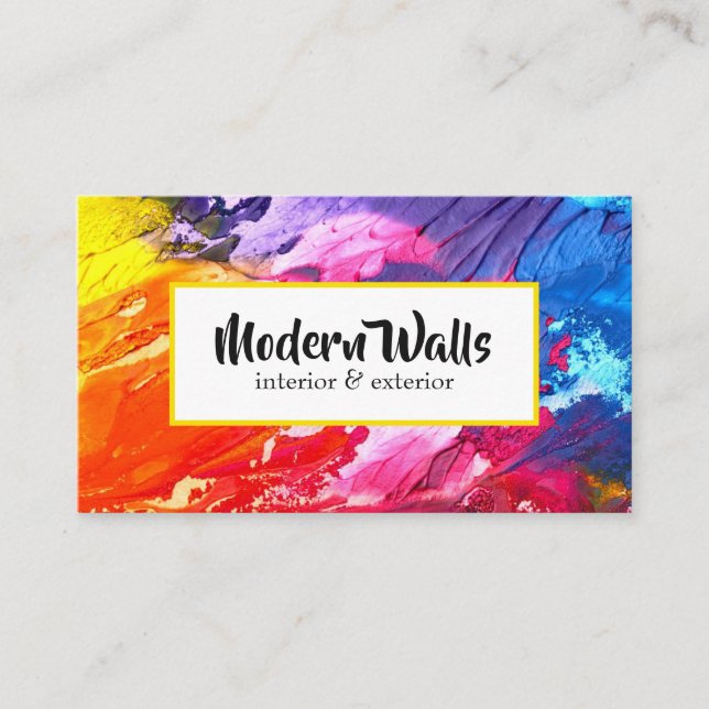 Interior & Exterior House Painting Business Card (Front)