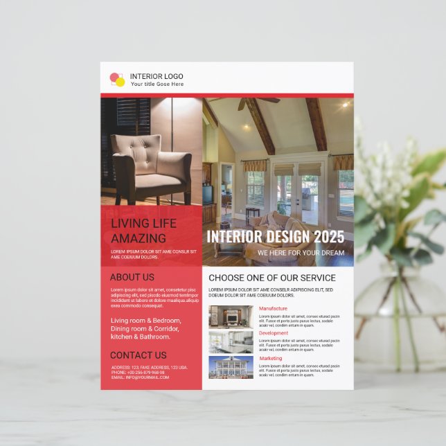 Interior Flyer Design Template (Standing Front)