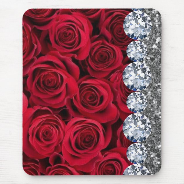 Interior Glitter Chic Gold Home Rose Mouse Mat (Front)