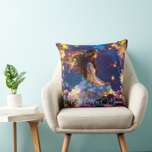 Interior Goddess cushion brown flowers