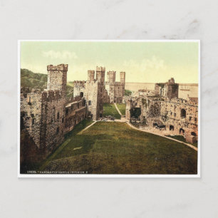 Interior, looking east, Carnarvon Castle (i.e. Cae Postcard