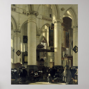 Interior of a church poster