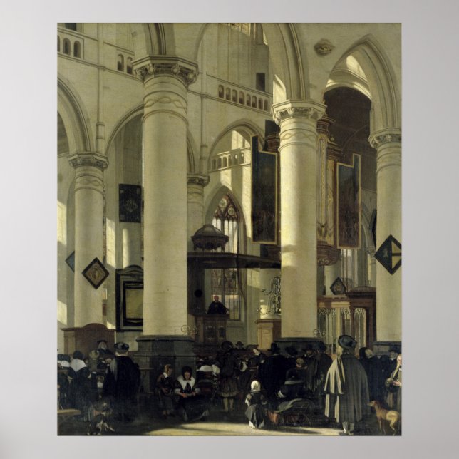 Interior of a church poster (Front)