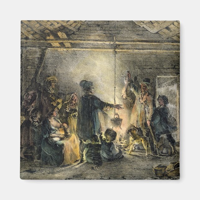 Interior of a Coal-Miner's Hut Magnet (Front)