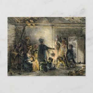 Interior of a Coal-Miner's Hut Postcard