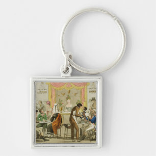 Interior of a Coffee House, pub. for William Pearm Key Ring