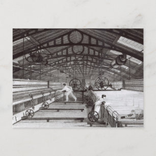 Interior of a Cotton Mill Postcard