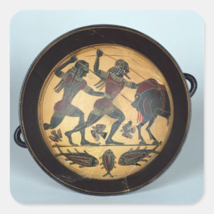 Interior of a cup square sticker