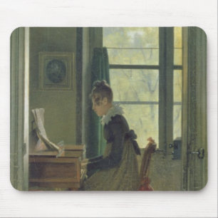 Interior of a Dining Room, detail of a woman Mouse Mat