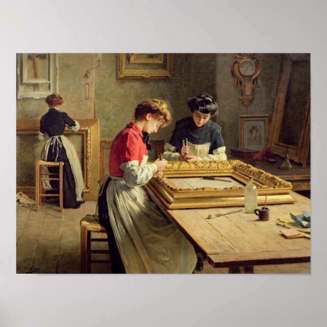 Interior of a Frame Gilding Workshop Poster (Front)