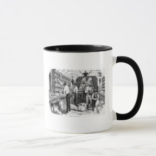 Interior of a French railway postal wagon Mug