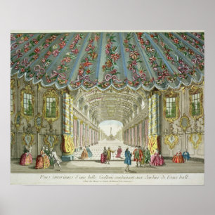 Interior of a Gallery Leading to Vauxhall Gardens Poster