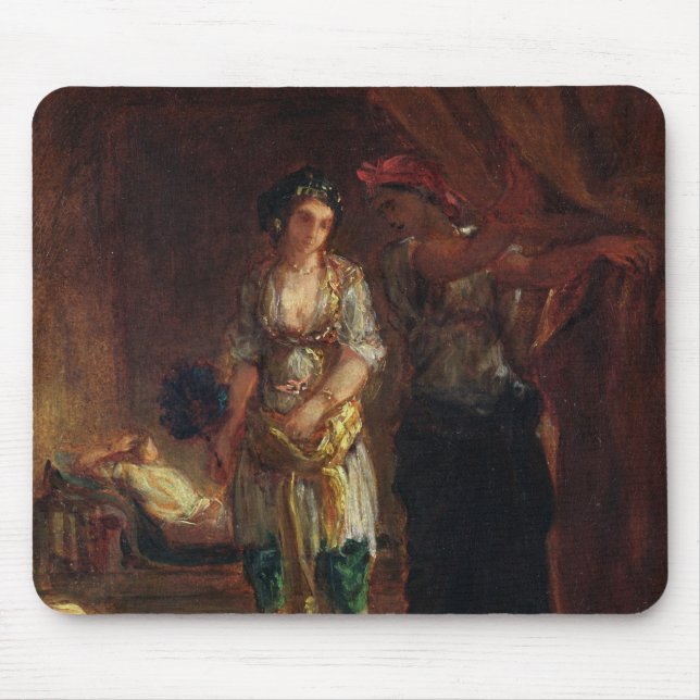 Interior of a Harem in Oran, c.1847 Mouse Mat (Front)
