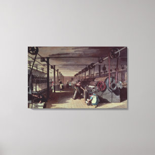 Interior of a mill canvas print