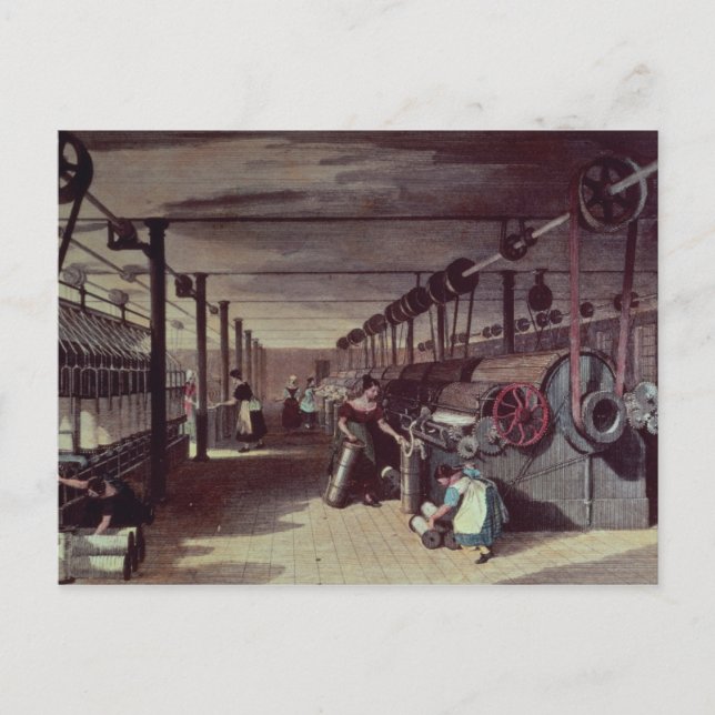 Interior of a mill postcard (Front)