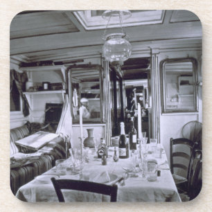 Interior of a Nile Boat (b&w photo) Coaster