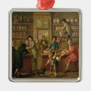 Interior of a Pharmacy Metal Tree Decoration